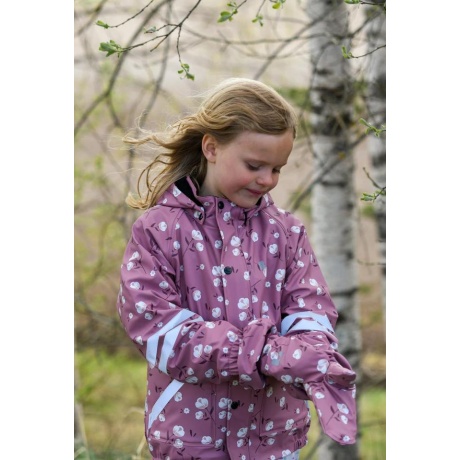 Lindberg Sweden Lekhyttan veekindel fliisvoodriga vihmakomplekt lastele, Dahlia White